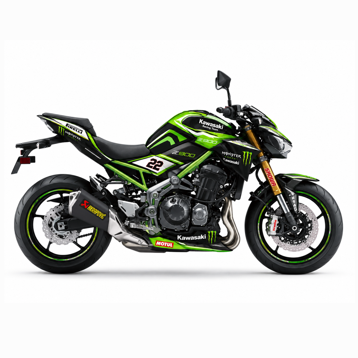 Kawasaki Z900 Dekor »Superbike Look« – Motorrad Aufkleber, Sticker & Folierung