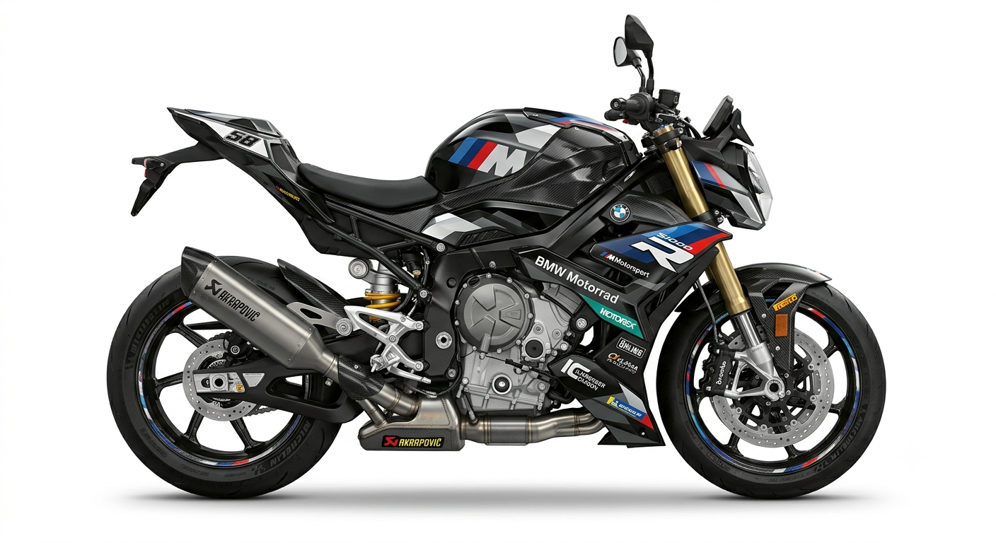 BMW S1000R Dekor-Kit Dark Camo Motorsport Motorrad Aufkleber Vinyl Folierung 2021-2024, 2025-2026 Deutschland