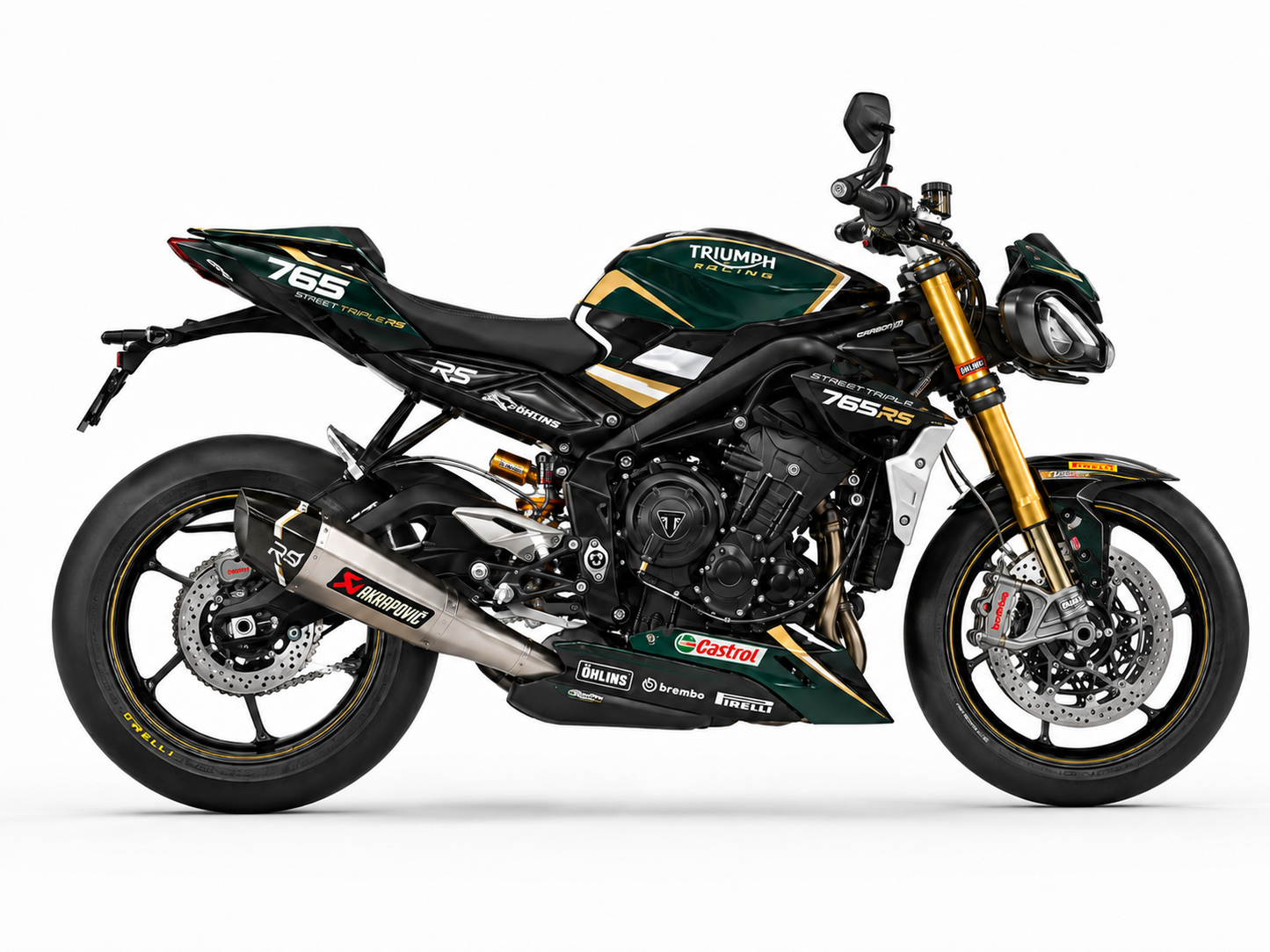 Triumph Street Triple 765 RS Dekor-Kit British Racing Motorrad Aufkleber Vinyl Folierung 2023-2026 Deutschland