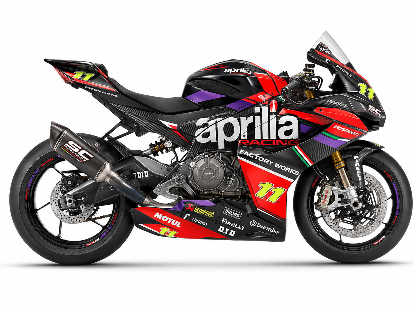 Aprilia RS 660 Dekor-Kit Racing Factory Motorrad Aufkleber Vinyl Folierung 2021-2024, 2025-2026 Deutschland