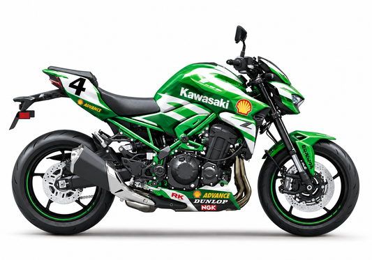 Kawasaki Z900 Dekor Akira Yanagawa ZX-7RR WorldSBK – Motorrad Aufkleber für 2017–2019, 2020–2024 und 2025–2026