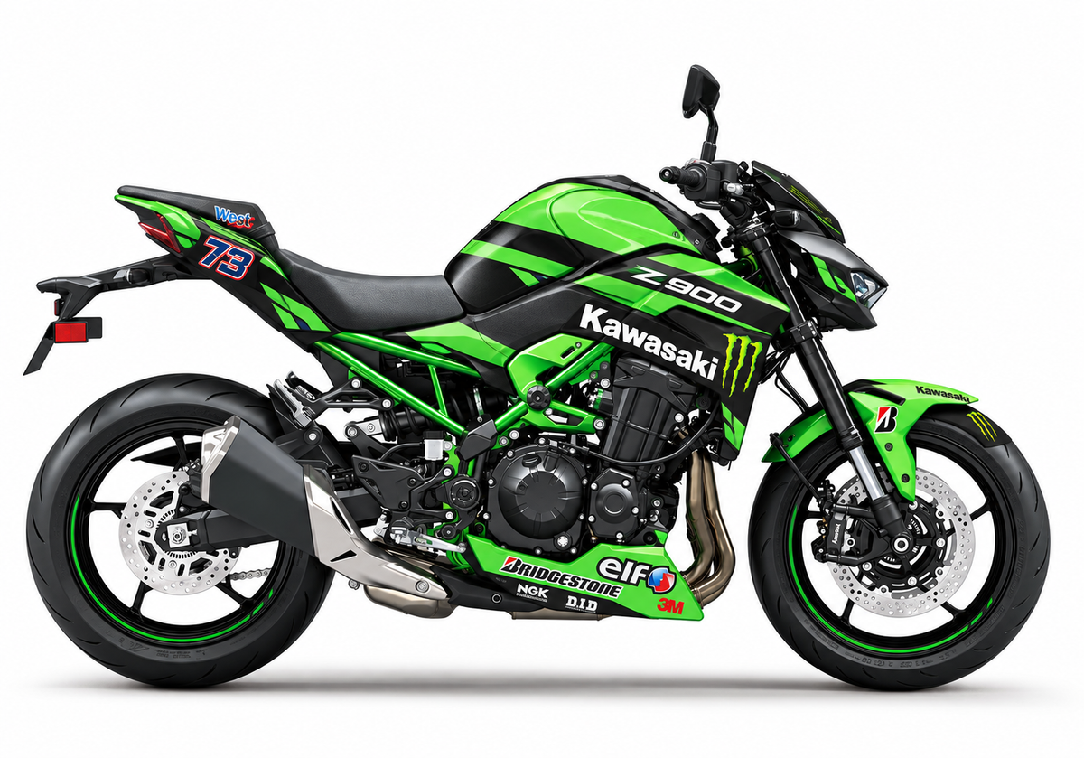 Kawasaki Z900 Dekor „John Hopkins ZX-RR MotoGP 2008“ – Motorrad Aufkleber
