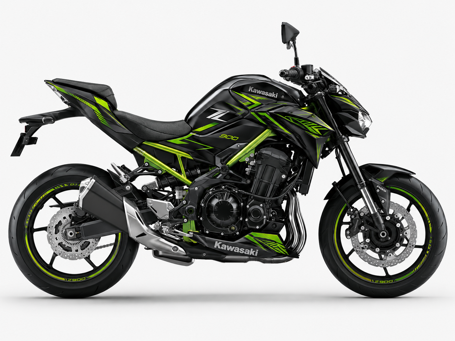 Kawasaki Z900 Dekor-Kit Black Green BOC 2003 Motorrad Aufkleber Vinyl Folierung 2017-2019, 2020-2024, 2025-2026 Deutsch…