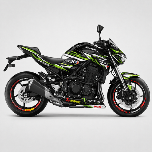 Kawasaki Z900 Dekor-Kit Thunder BOC 2005 Motorrad Aufkleber Vinyl Folierung 2017-2019, 2020-2024, 2025-2026 Deutschland