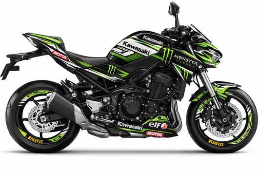 Kawasaki Z900 Dekor-Kit BOC 2028 Motorrad Aufkleber Vinyl Folierung 2017-2019, 2020-2024, 2025-2026 Deutschland