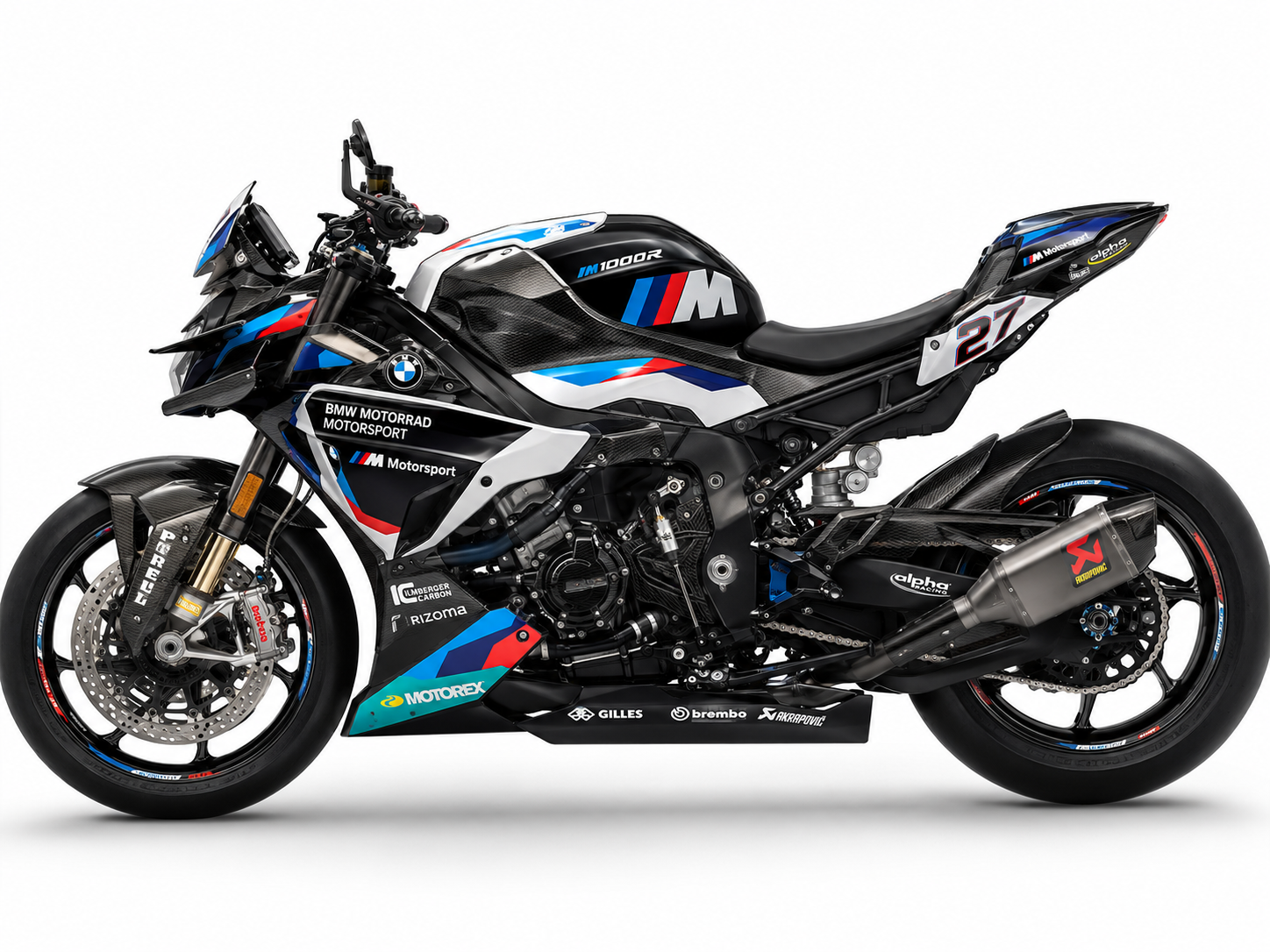 BMW M1000R Dekor-Kit M Motorsport Carbon Motorrad Aufkleber Vinyl Folierung 2023-2024, 2025-2026 Deutschland