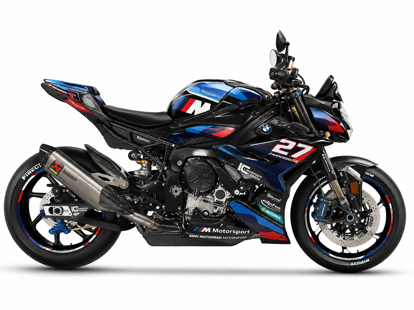 BMW M1000R Dekor-Kit M Motorsport Carbon Motorrad Aufkleber Vinyl Folierung 2023-2024, 2025-2026 Deutschland