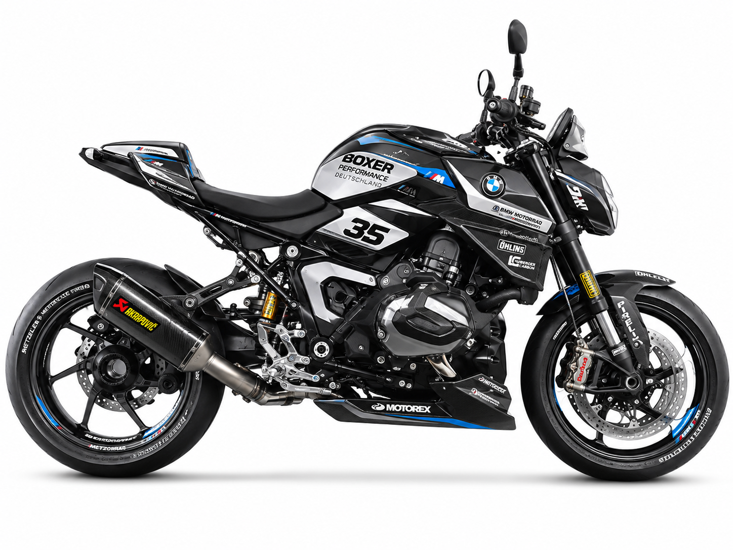 BMW R1300R Dekor-Kit Boxer Performance Motorrad Aufkleber Vinyl Folierung 2025-2026 Deutschland