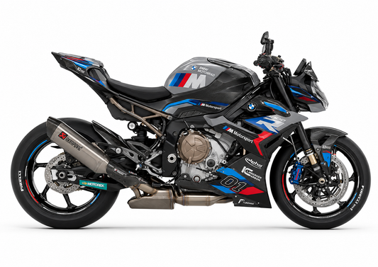 BMW S1000R Dekor-Kit M Motorsport Streetfighter Motorrad Aufkleber Vinyl Folierung 2021-2024, 2025-2026 Deutschland