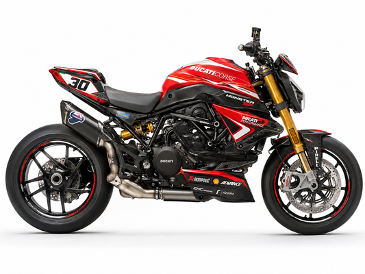 Ducati Monster SP Dekor-Kit Corse Streetfighter Motorrad Aufkleber Vinyl Folierung 2023-2025 Deutschland