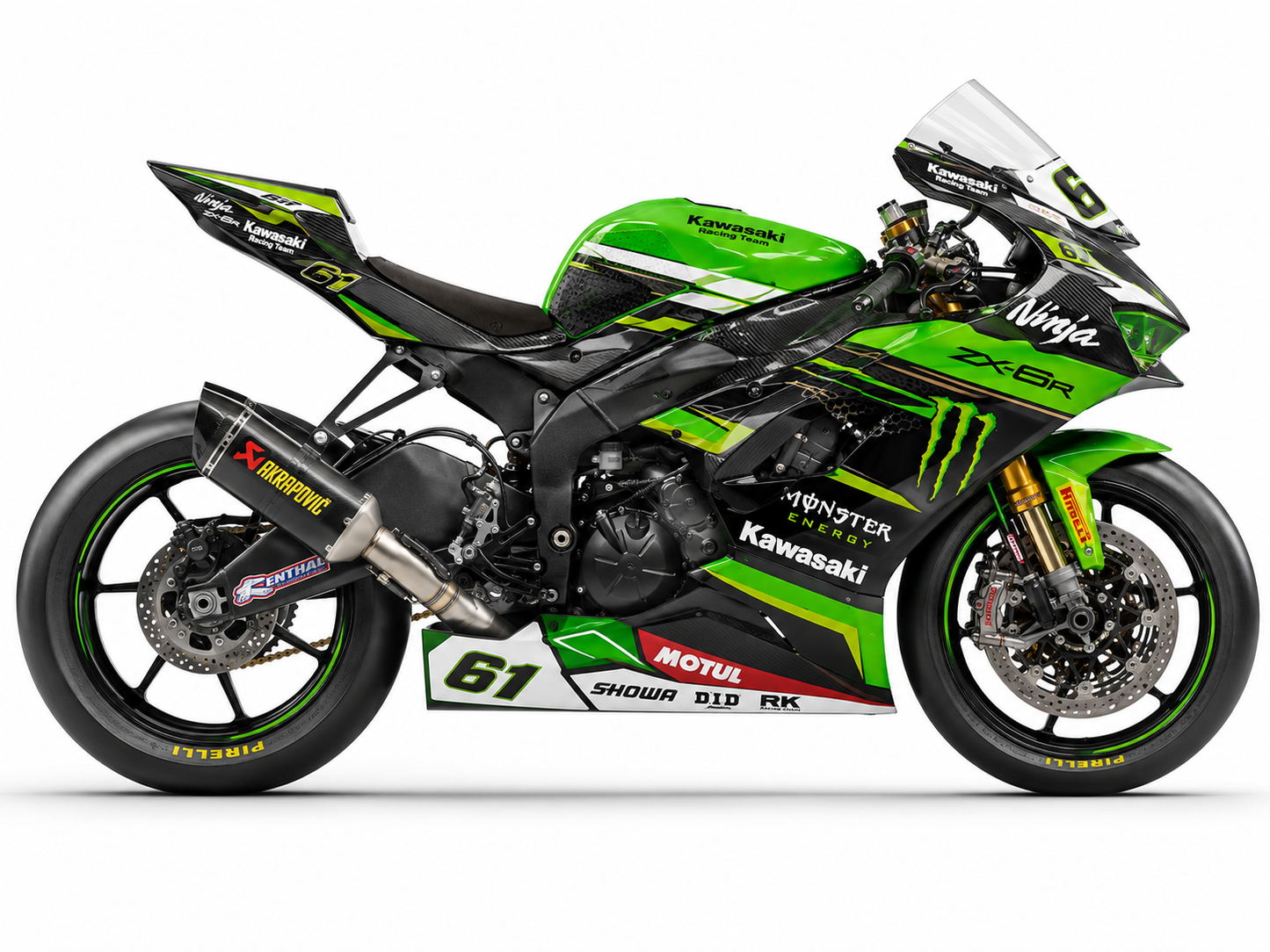 Kawasaki ZX-6R Dekor-Kit Track Motorrad Aufkleber Vinyl Folierung 2019-2023, 2024-2026 Deutschland