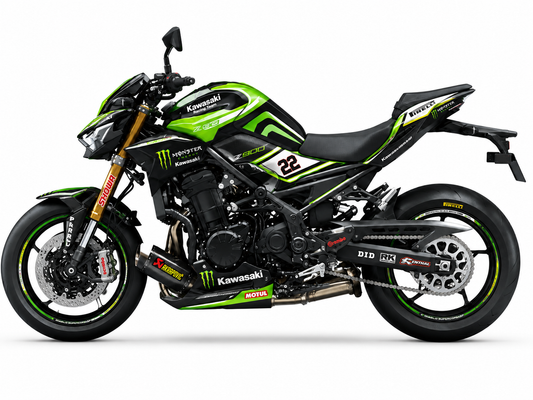 Kawasaki Z900 Dekor-Kit Superbike Look Motorrad Aufkleber Vinyl Folierung 2017-2019, 2020-2024, 2025-2026 Deutschland