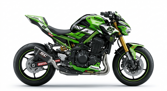Kawasaki Z900 Dekor-Kit KRT Superbike Lime Black Motorrad Aufkleber Vinyl Folierung 2017-2019, 2020-2024, 2025-2026 Deutschland