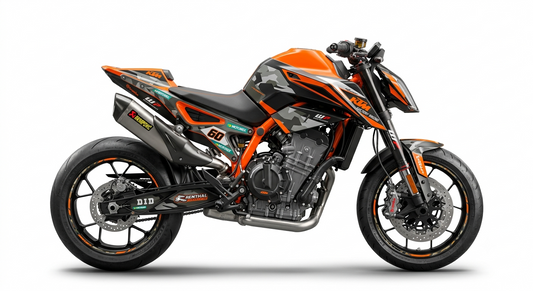 KTM 890 Duke R Dekor-Kit Orange Combat Motorrad Aufkleber Vinyl Folierung 2020-2023 Deutschland