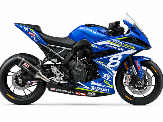 Suzuki GSX-8R Dekor-Kit Blue Racing Motorrad Aufkleber Vinyl Folierung 2024-2026 Deutschland