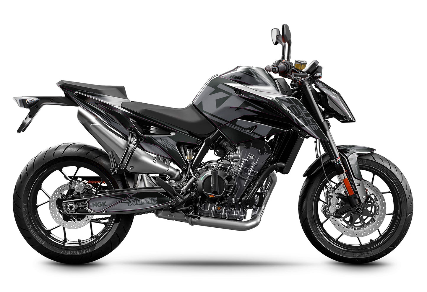 Dekor-Kit kompatibel mit KTM Duke 790 (2018–2020) – Vinyl-Aufkleber