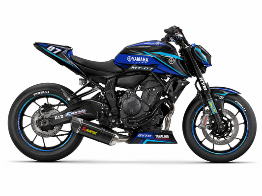 Yamaha MT-07 Dekor-Kit Straßenmotorrad Motorrad Aufkleber Vinyl Folierung 2018-2024, 2025-2026 Deutschland