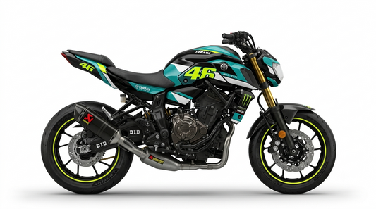 Yamaha MT-07 Dekor-Kit Petronas 46 Motorrad Aufkleber Vinyl Folierung 2018-2024, 2025-2026 Deutschland
