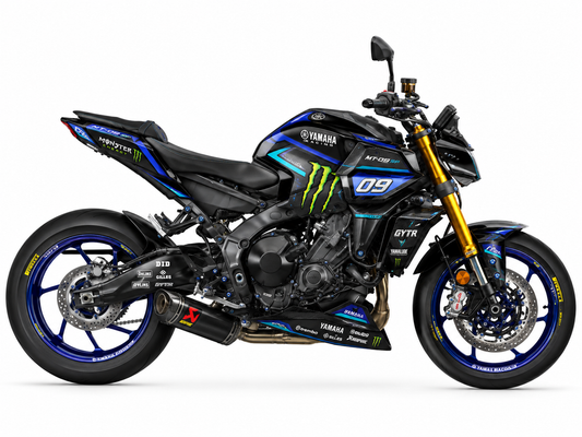 Yamaha MT-09 SP Dekor-Kit Dark Side Racing Motorrad Aufkleber Vinyl Folierung 2018-2020, 2021-2023, 2024-2026 Deutschla…