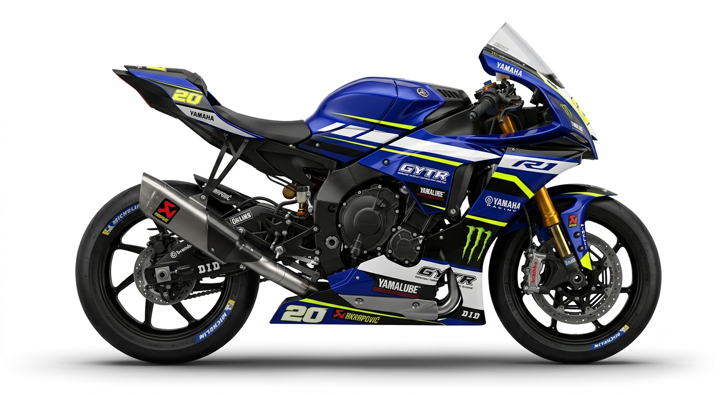 Yamaha R1 RN65 Dekor-Kit Monster MotoGP Motorrad Aufkleber Vinyl Folierung 2020-2026 Deutschland