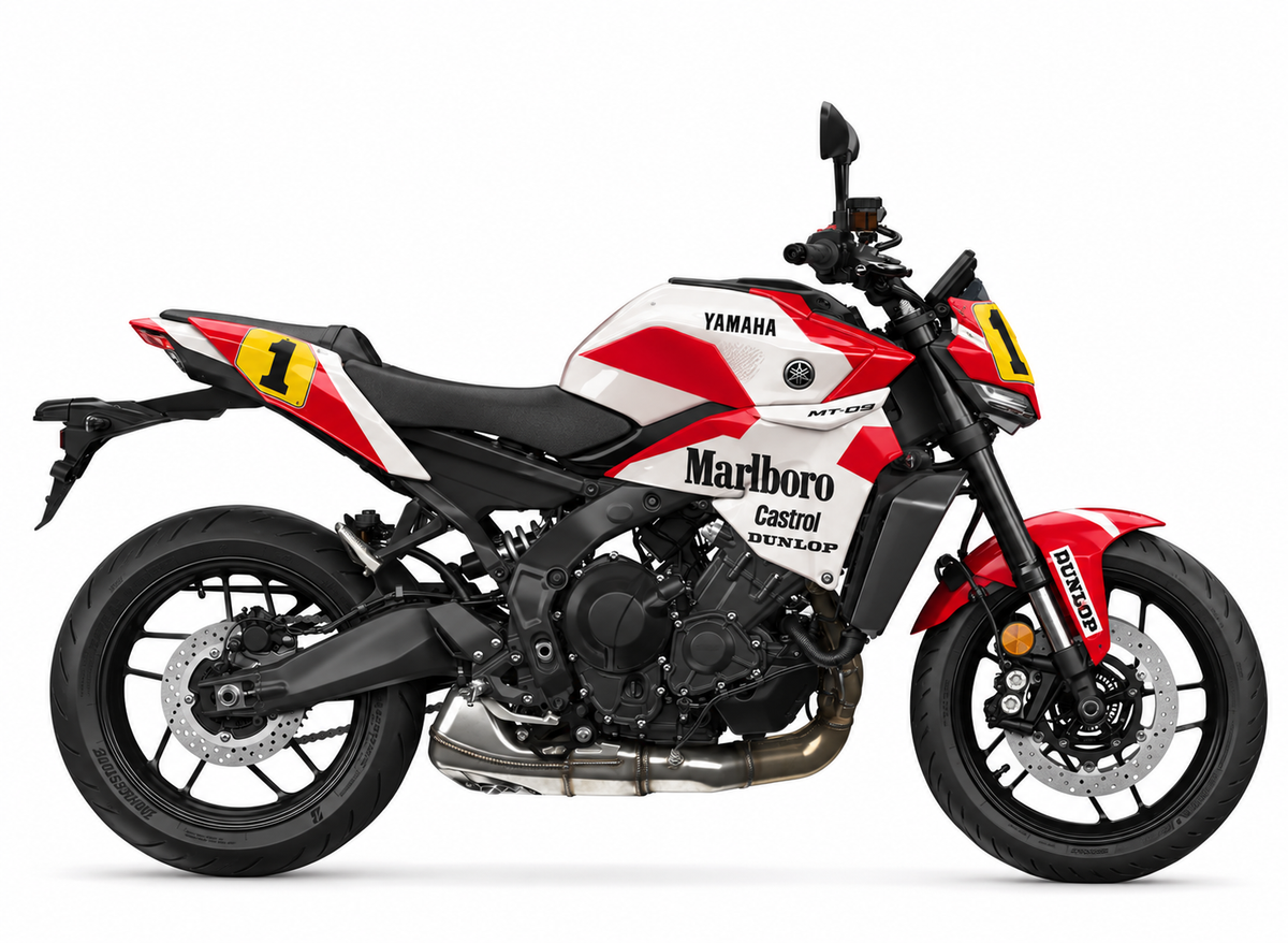 Yamaha MT-09 Dekor Wayne Rainey – YZR500 – Motorrad Aufkleber