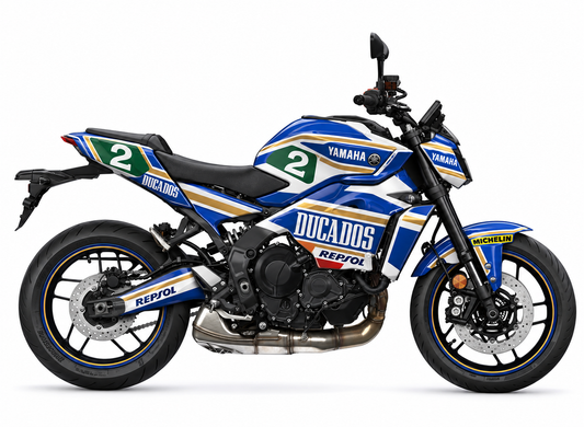 Yamaha MT-09 Dekor Joan Garriga – Yamaha YZR250 Ducados 1989 – Motorrad Aufkleber