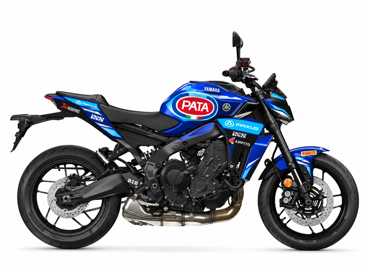 Yamaha MT-09 Dekor Andrea Locatelli – Pata Maxus Yamaha WorldSBK 2025 – Motorrad Aufkleber