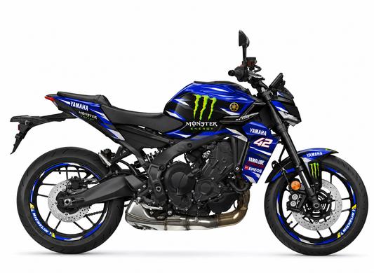 Yamaha MT-09 Dekor Alex Rins – Monster Energy Yamaha MotoGP 2025-2026 – Motorrad Aufkleber