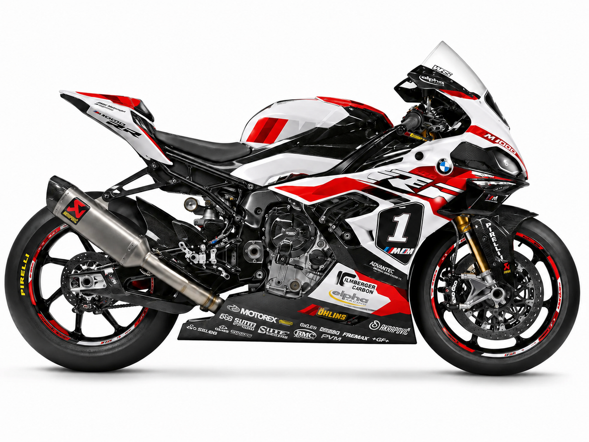 BMW M1000R Dekor Carbon Night – Hauptfarbe Rot
