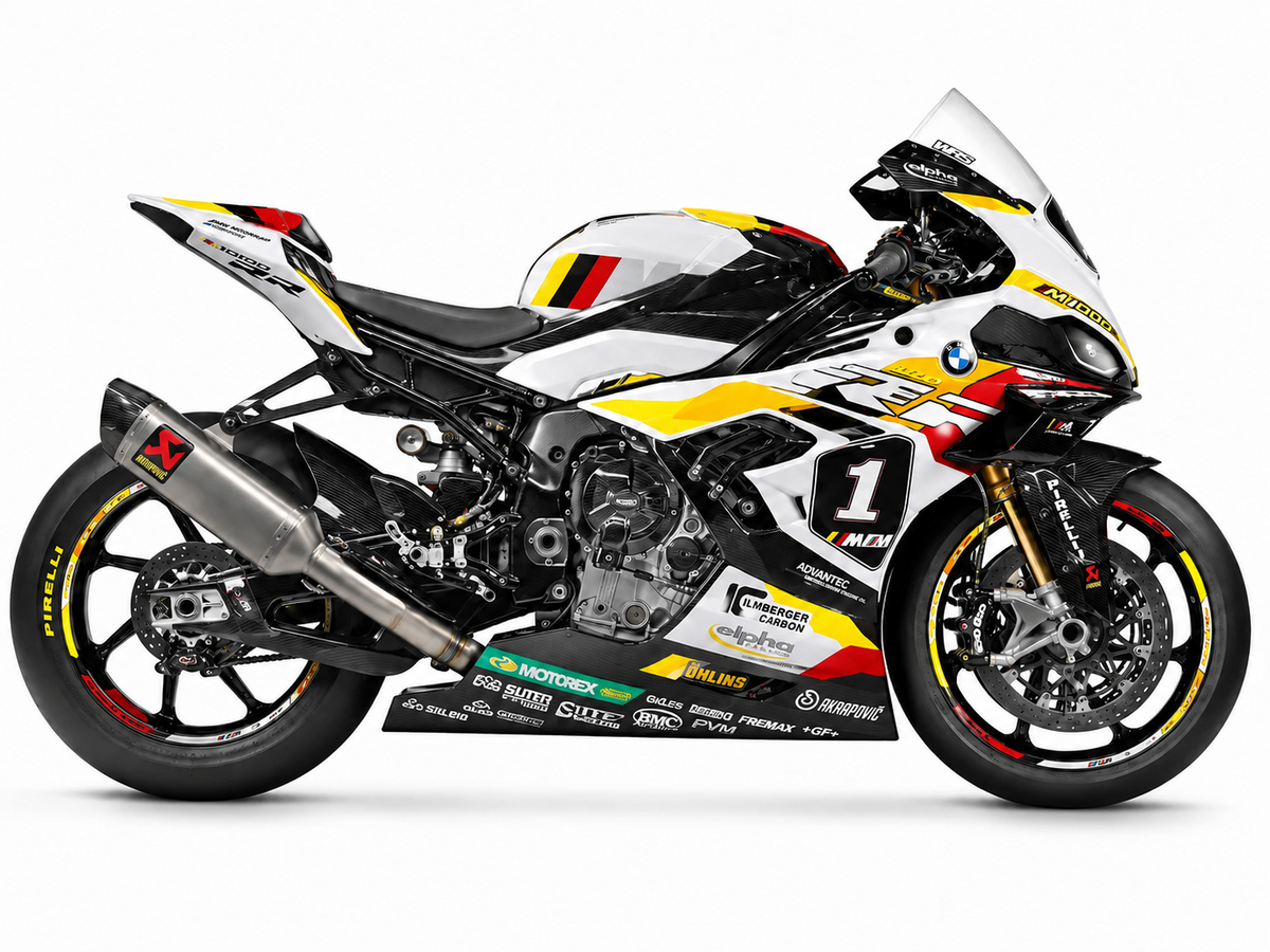 BMW M1000R Dekor Carbon Night – Hauptfarbe Gelb